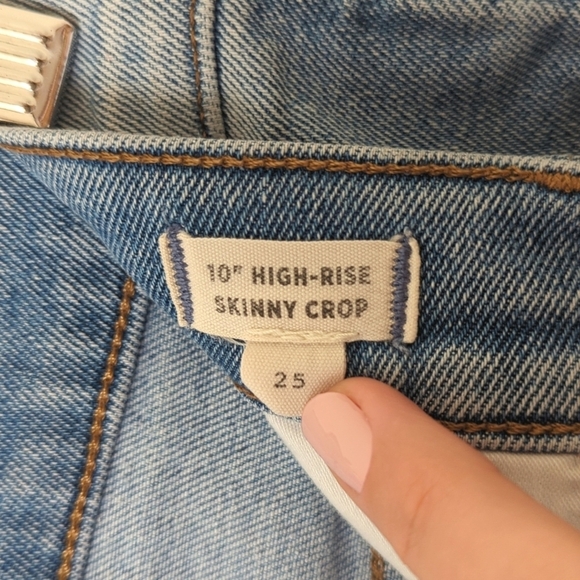 Madewell Classic 10"‎ High Rise Medium Wash Ankle Cropped Skinny Jeans Blue 25 - Picture 9 of 15